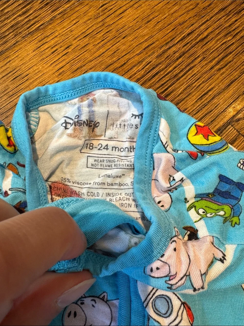 Little Sleepies Blue Toy Story Character Footed Pajama